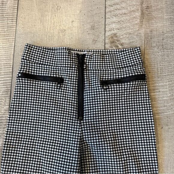 Urban Outfitters High Waisted Zip Front Gingham Pants - Picture 3 of 5